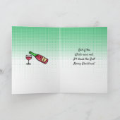 Wein Spaß Weihnachten Karte (Innenseite)