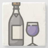 Wein Steinuntersetzer (Vorderseite)