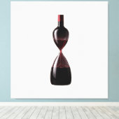 Wein-Stundenglas-Leinwandkunst Leinwanddruck (Insitu (Holzboden))