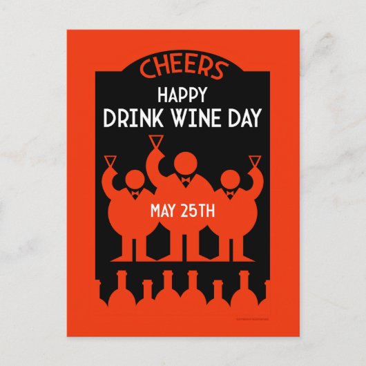 Wein Tag 25. Mai Postkarte (Vorderseite)