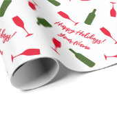 Wein Thema Brauch Weihnachten Weihnachtswein Papie Geschenkpapier (Rolleneckpunkt)