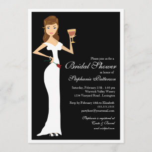 Wein-Thema-Brautparty-Feier-Einladung Einladung