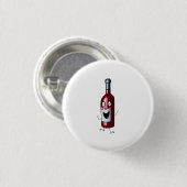 Wein Thema, Rotwein, Flasche Wein Button (Vorne & Hinten)