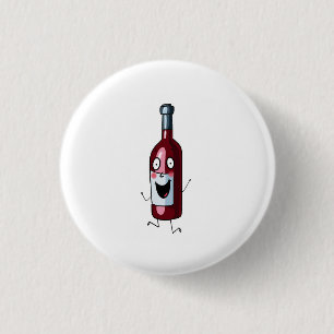 Wein Thema, Rotwein, Flasche Wein Button