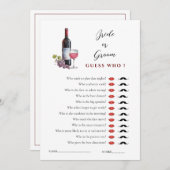 Wein Thema sagte er sagte, sie sagte Brautparty-Sp Einladung (Vorne/Hinten)