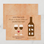 Wein Thema Save-the-Date-Karte Save The Date (Vorne/Hinten)