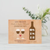 Wein Thema Save-the-Date-Karte Save The Date (Stehend Vorderseite)