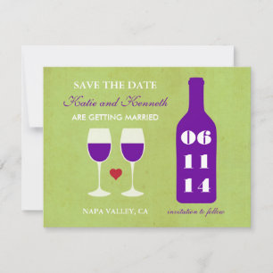 Wein Thema Save-the-Date-Karte Save The Date