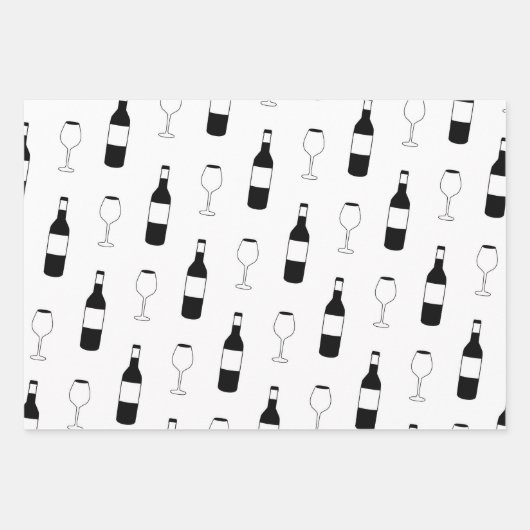 Wein Thema Umhüllungspapier - Wein Lover Geschenkp Geschenkpapier Set (Vorderseite 3)