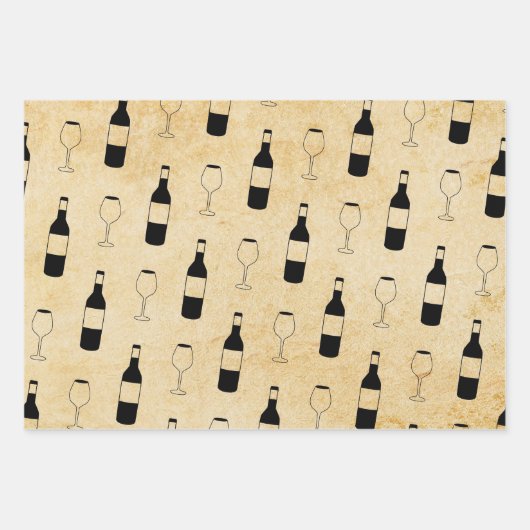 Wein Thema Umhüllungspapier - Wein Lover Geschenkp Geschenkpapier Set (Vorderseite 2)