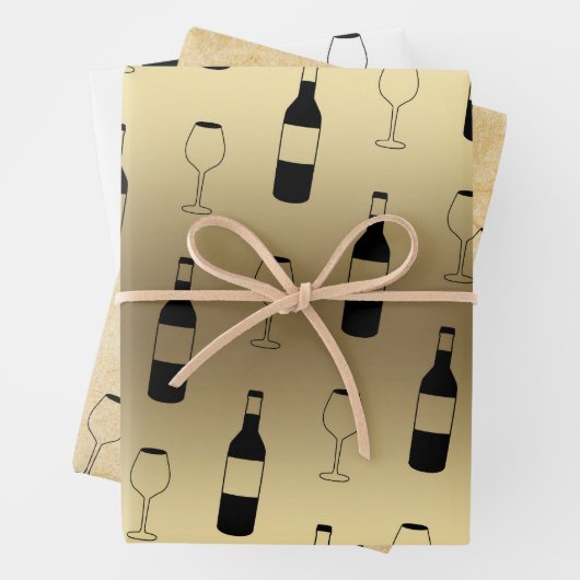 Wein Thema Umhüllungspapier - Wein Lover Geschenkp Geschenkpapier Set (Beispiel)