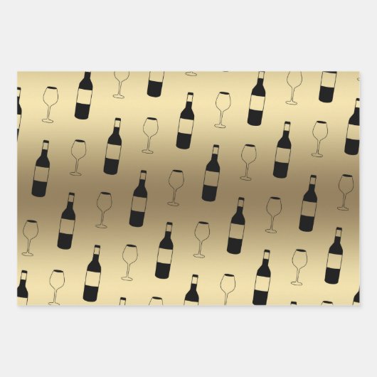 Wein Thema Umhüllungspapier - Wein Lover Geschenkp Geschenkpapier Set (Vorderseite)