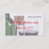 Wein-themenorientierte Visitenkarten Visitenkarte (Rückseite)