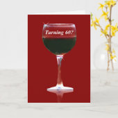 Wein-themenorientierter glücklicher 60. karte (Gelbe Blume)