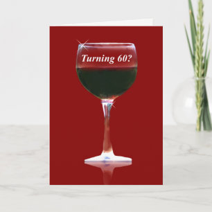 Wein-themenorientierter glücklicher 60. karte