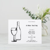 Wein-themenorientiertes Ereignis Einladung (Stehend Vorderseite)