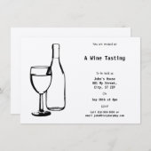 Wein-themenorientiertes Ereignis Einladung (Vorne/Hinten)