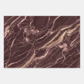 Wein Tönung Marmor Moderne Verfeinerte Ästhetik Geschenkpapier Set (Vorderseite 2)