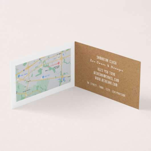 Wein & Trauben, Rustikaler Bar/Weinkeller, im Deta Visitenkarten (Innenseite)