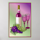 Wein & Trauben Toast Poster (Vorne)