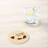 Wein & Trauben, Wein/Bar Runder Pappuntersetzer (Vor Ort)