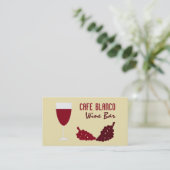 Wein & Trauben, Wein/Bar Visitenkarte (Stehend Vorderseite)