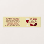 Wein & Trauben, Weingut/Weingut, Detaillierte Anga Visitenkarten (Außenseite Aufgefaltet)