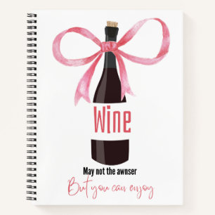 Wein trinken notizblock