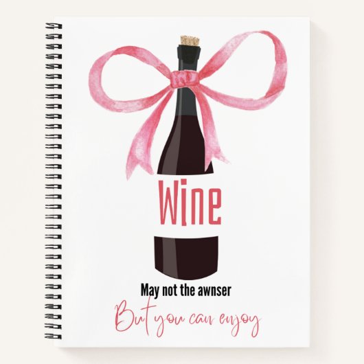 Wein trinken notizblock (Vorderseite)