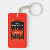 Wein trinken schlüsselanhänger (Rückseite)