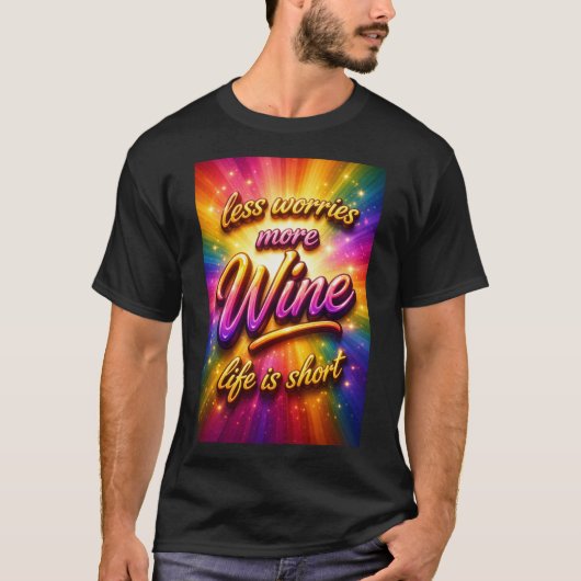 Wein trinken T-Shirt (Vorderseite)