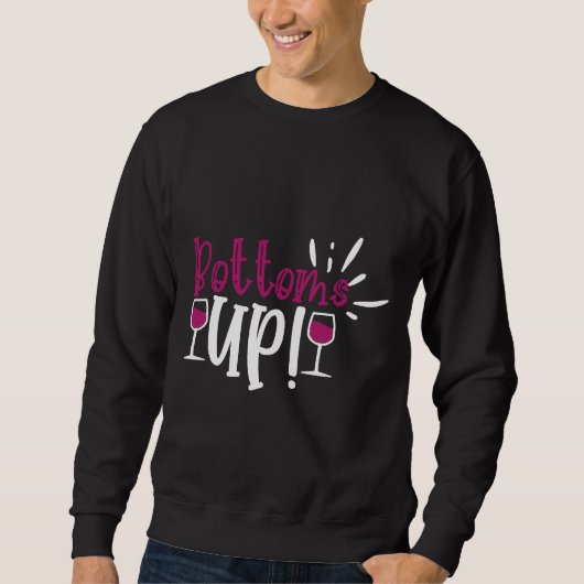 Wein trinken Weinkeller Telleriner hoch Sweatshirt (Vorderseite)
