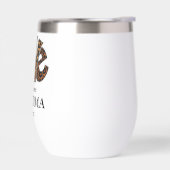 Wein Tumbler Custom Monogram Leopard Name Persönli (Links)