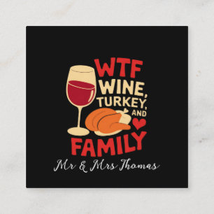 Wein, Türkei und familienfreundlicher Erntedank Quadratische Visitenkarte