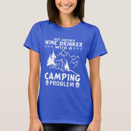 Wein u. Camping T-Shirt (Vorderseite)