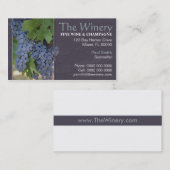 Wein u. Champagne-Visitenkarte Visitenkarte (Vorne/Hinten)