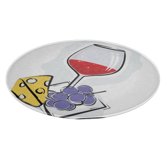 Wein-u. Käse-dekoratives Glasschneiden-Brett Schneidebrett (Ecke)