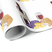 Wein u. Käse Geschenkpapier (Rolleneckpunkt)
