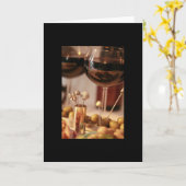 Wein-u. Käse-Party 2 - leere Karte (Gelbe Blume)