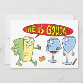 WEIN-U. KÄSE-PARTY LADEN EIN EINLADUNG (Vorderseite)