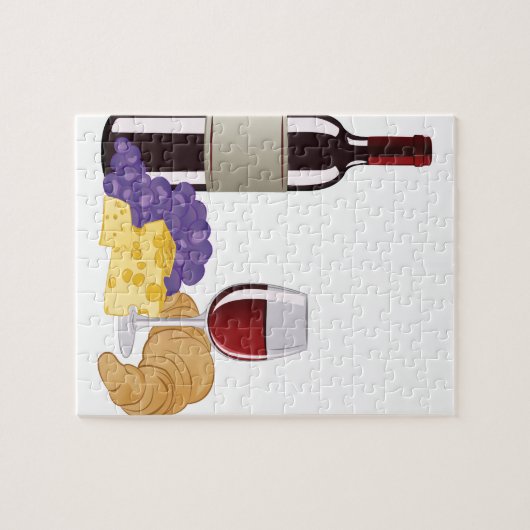 Wein u. Käse Puzzle (Horizontal)