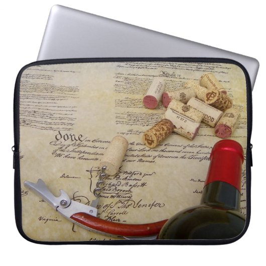 Wein-u. Konstitutions-Laptop-Hülse! Laptopschutzhülle (Vorderseite)