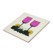 Wein u. Sonnenblumen Fliese (Seite)