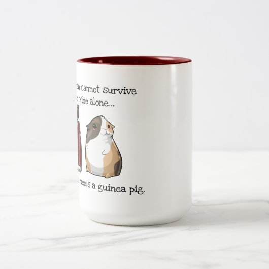 Wein u. Ton-Tasse des Meerschweinchen-zwei Zweifarbige Tasse (Mittel)