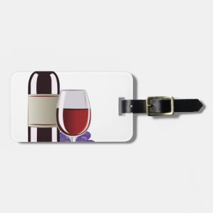Wein u. Trauben Gepäckanhänger