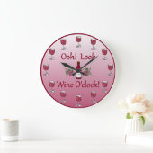 Wein-Uhr! Es ist immer Zeit für Wein! Große Wanduhr (Zuhause)