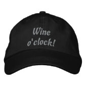 Wein um die Uhr! Funny Embroided Hat Bestickte Baseballkappe (Vorderseite)