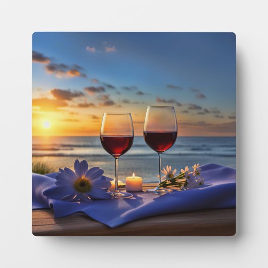 Wein und Beach Art Fotoplatte (Vorderseite)