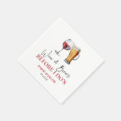 Wein und Biere Vor dem Ich Tuns Probedinner Serviette (Ecke)