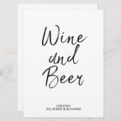 Wein- und Bierunterschrift | Stilvolle Handschrift (Vorne/Hinten)